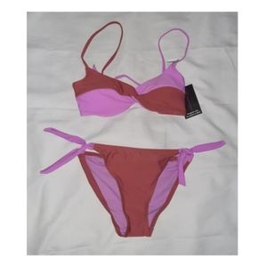 No Boundaries Bikini Color Orcid Rose/Clay Brick Size Medium